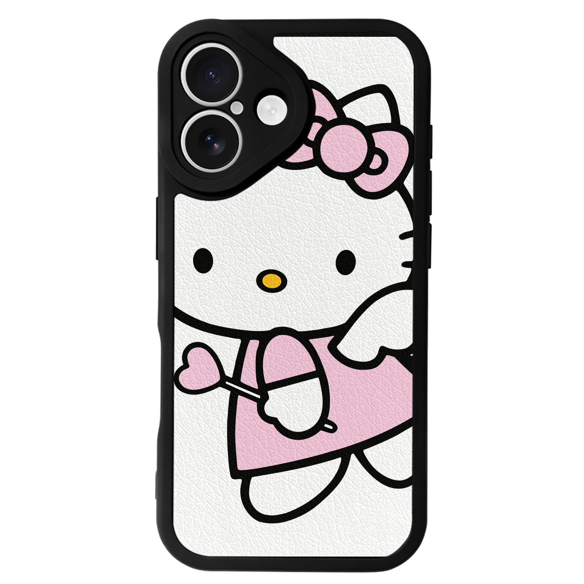 （画像用） Hello Kitty ハローキティ 【iPhone 16シリーズ対応】シリコンスマホケース（レザー調） 材質：シリコン